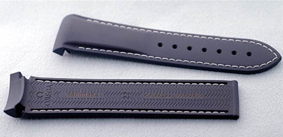 Omega blue rubber band both sides.JPG